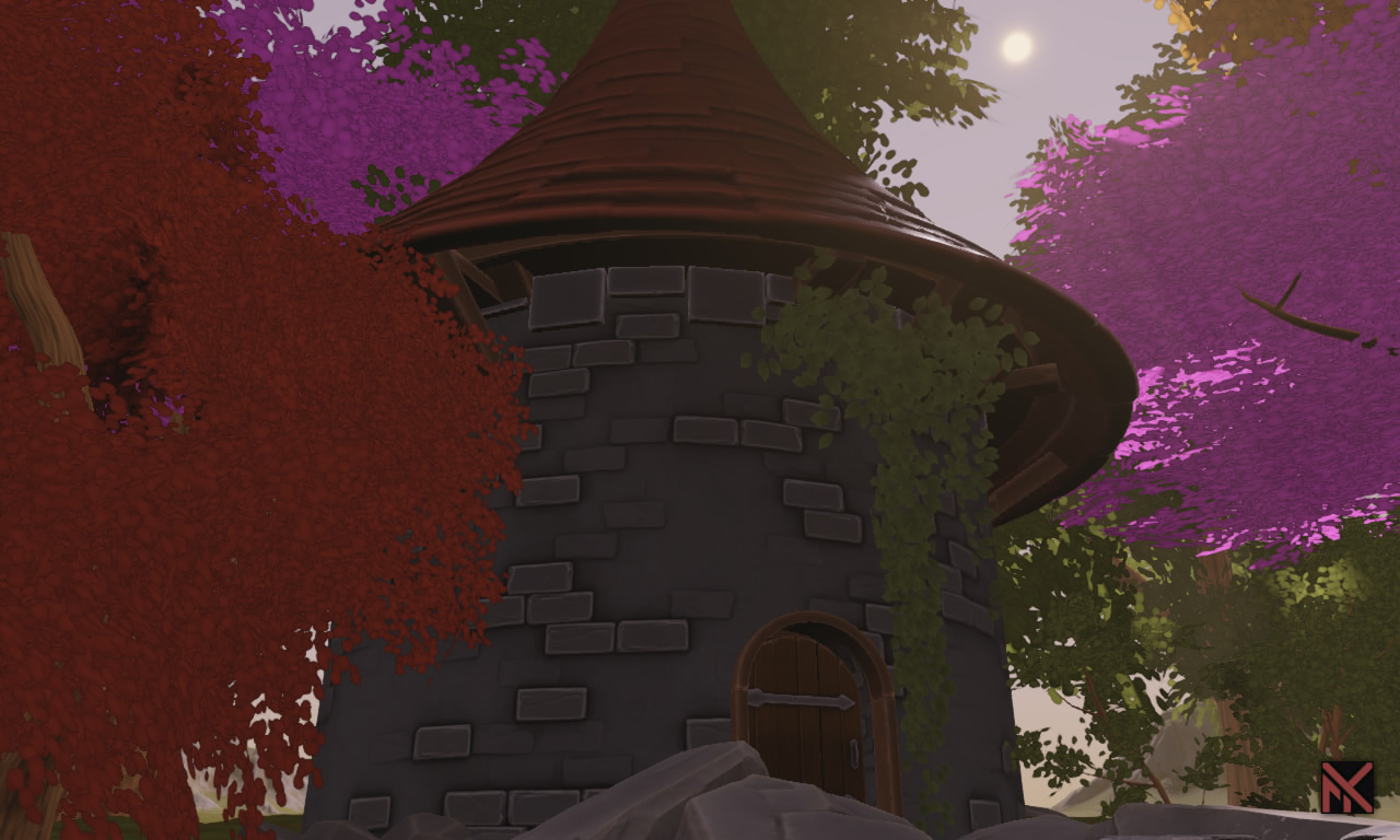 A somptuous tower hidden among the trees