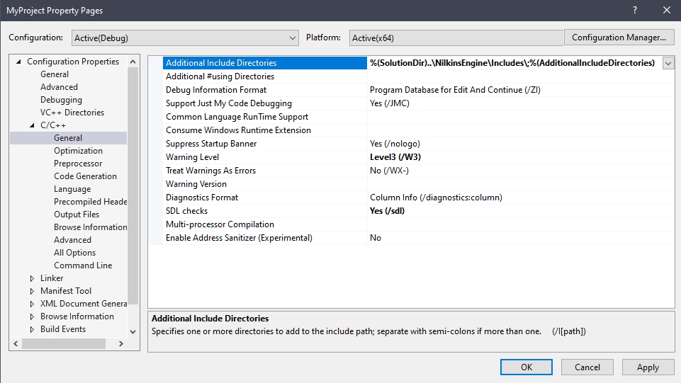 Updated Include Folders