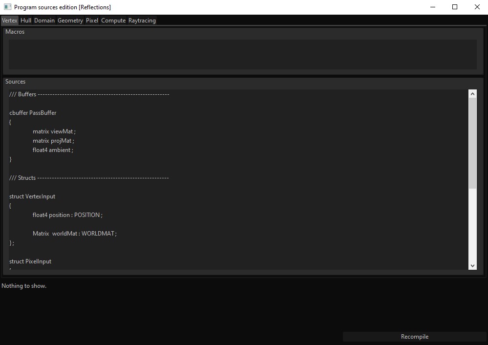 Editing a program sources